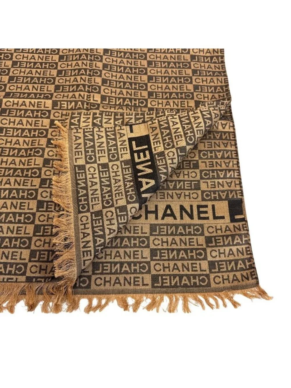 Chanel Logo Shawl Scarf